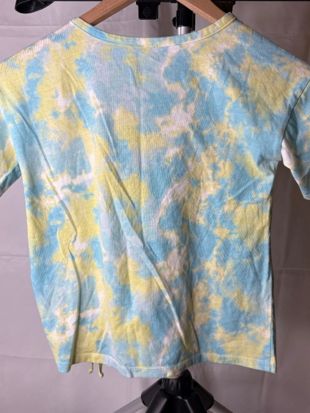 Children's Place Girls Blue and Yellow TIE-DYE T-Shirt Size MEDIUM (7/8) Tie